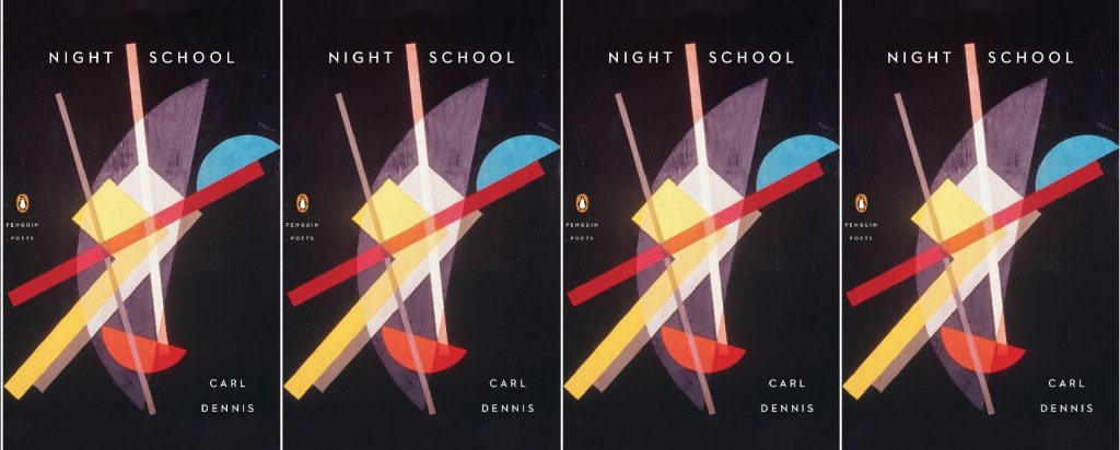 four images of the front cover of night school by carl dennis